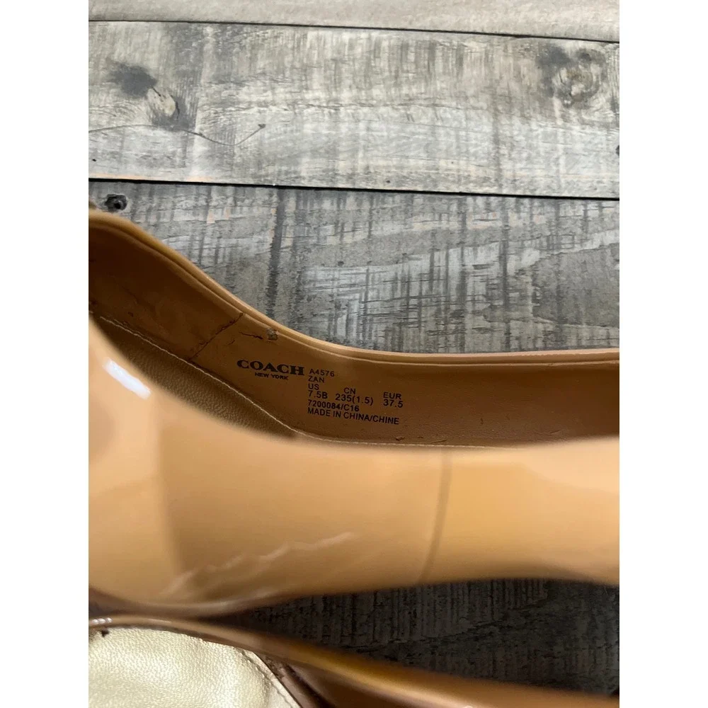 Coach Zan Two Tone Patent Leather Pointed Toe Pumps